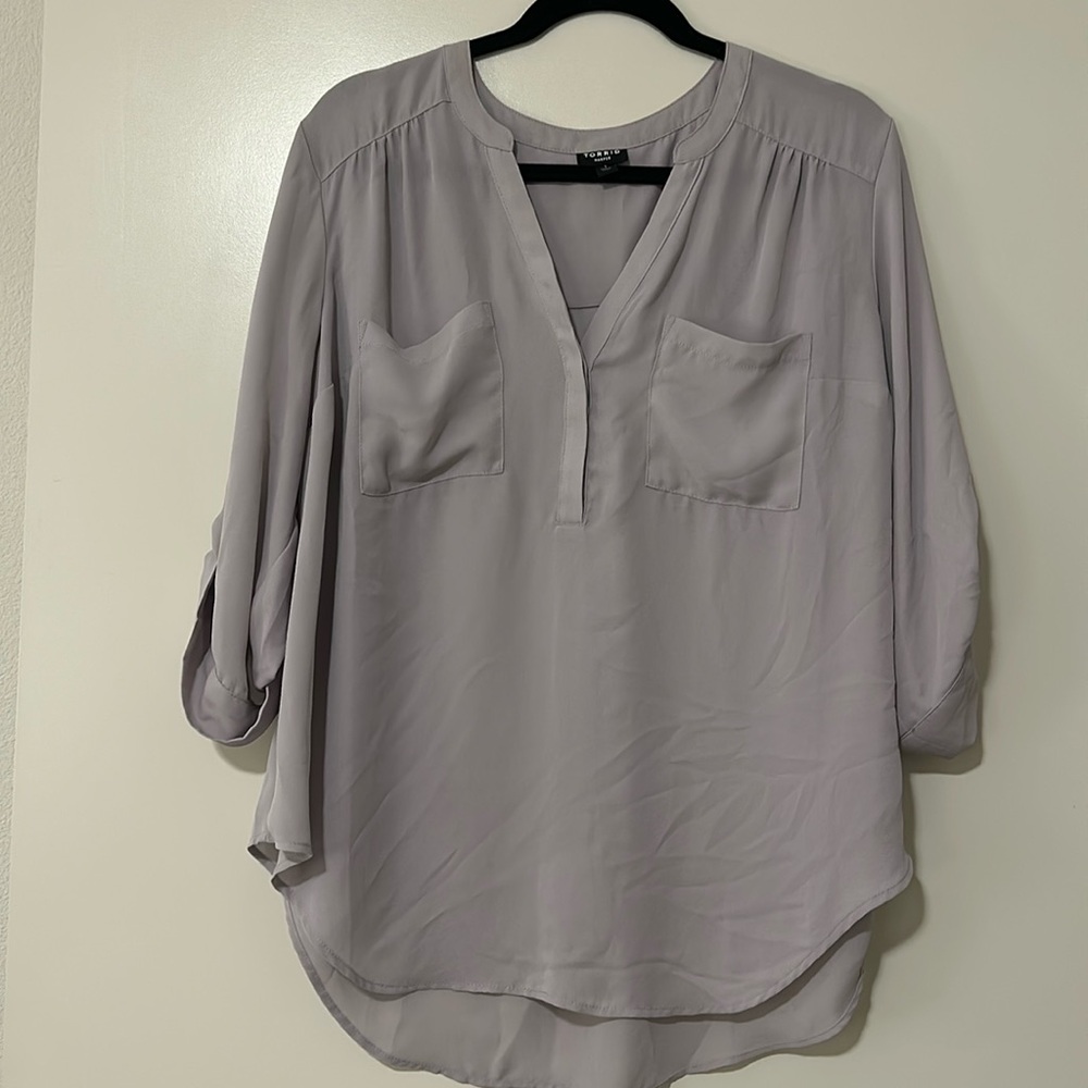 Grey torrid blouse